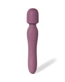 Virga dual-ended mauve wand, showing its rounded head and three control buttons.